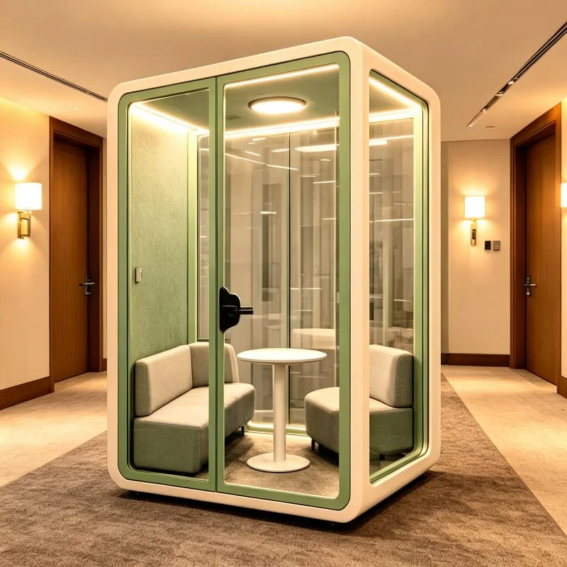 Phone Booth Silent Cabin Acoustic Call Pod For Office Open Plan Space Customized Soundproof Wall Panel Privacy Video Conference