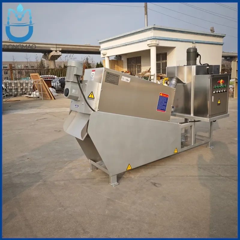 Sludge Dewatering Machine Multi Disc Screw Press SS304 for Waterworks and Black Odorous River Lake Algae Treatment