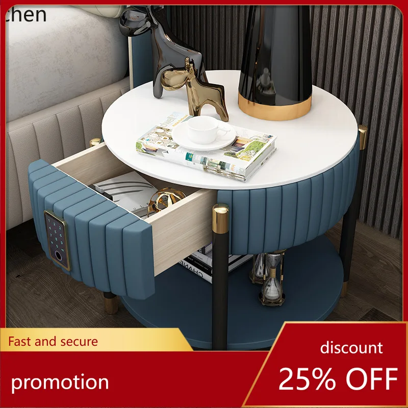 

YFY Bedside Table Simple Stainless Steel Corner Table Storage Cabinet Bedroom Bedside Cabinet