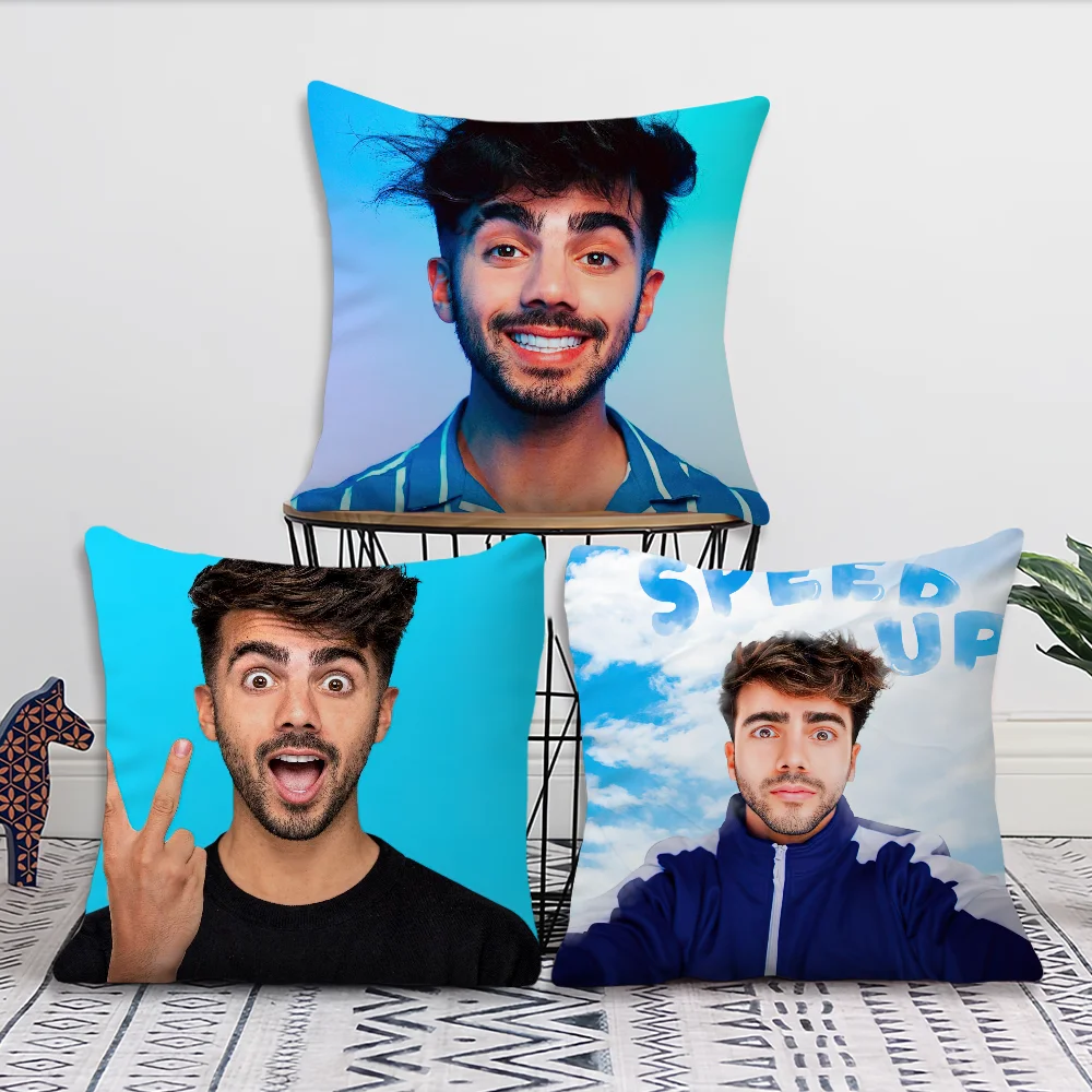 Internet Celebrity Fede V-Vigevani Pillow Case Living Room Accent Couch Back Support Square Lounge Restful Nap Companion ﻿