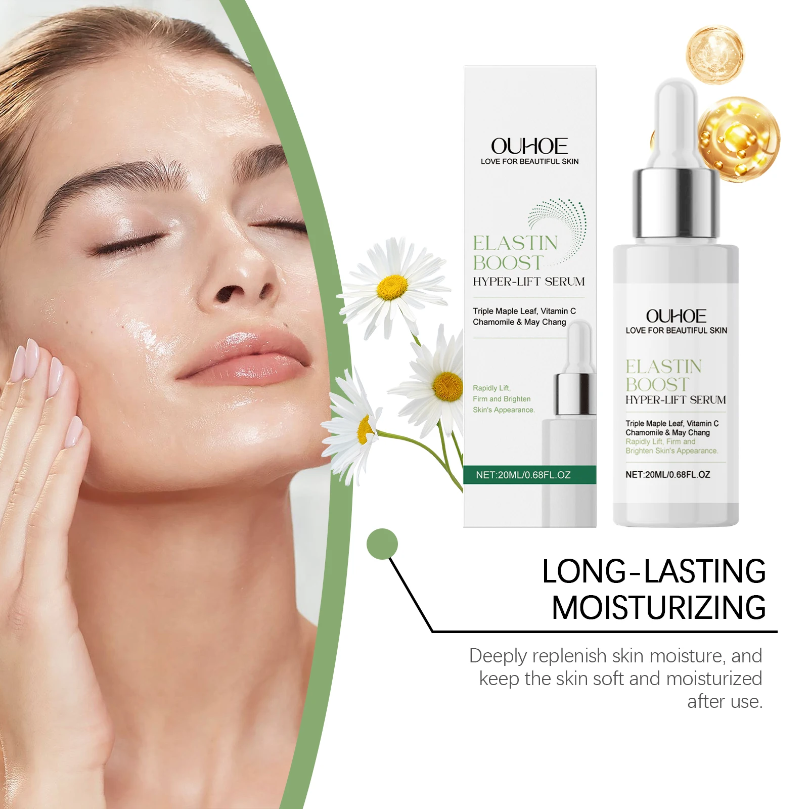 OUHOE Elastin - Rich Anti - Aging Serum - Boost Elasticity, Quick Absorption, All Skin Types Welcome