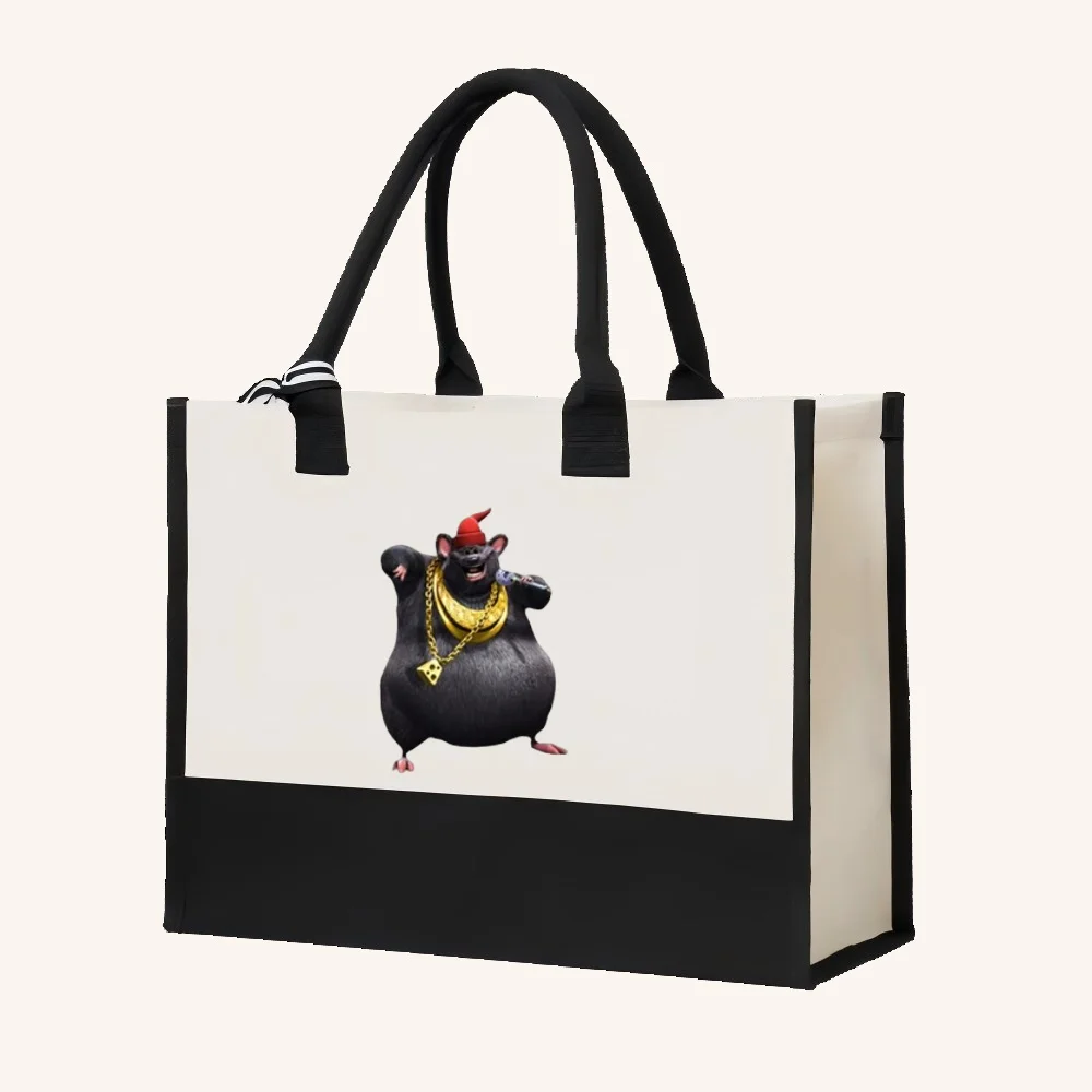 بيجي إيز السيد. boombastic1 ملصق 2026 وصول جديد موضة عملية واسعة قابلة لإعادة الاستخدام حمل حقيبة نمط طباعة 2 لهجة الثقيلة Du #4