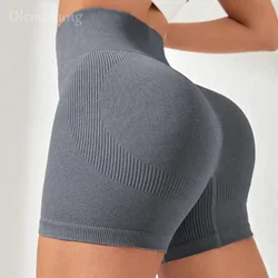 Fitness Yoga Sports Shorts Women's High Waist High Elastic Thread Hip Leggings Body Shaping Fitness Yoga Pants  Gym Shorts