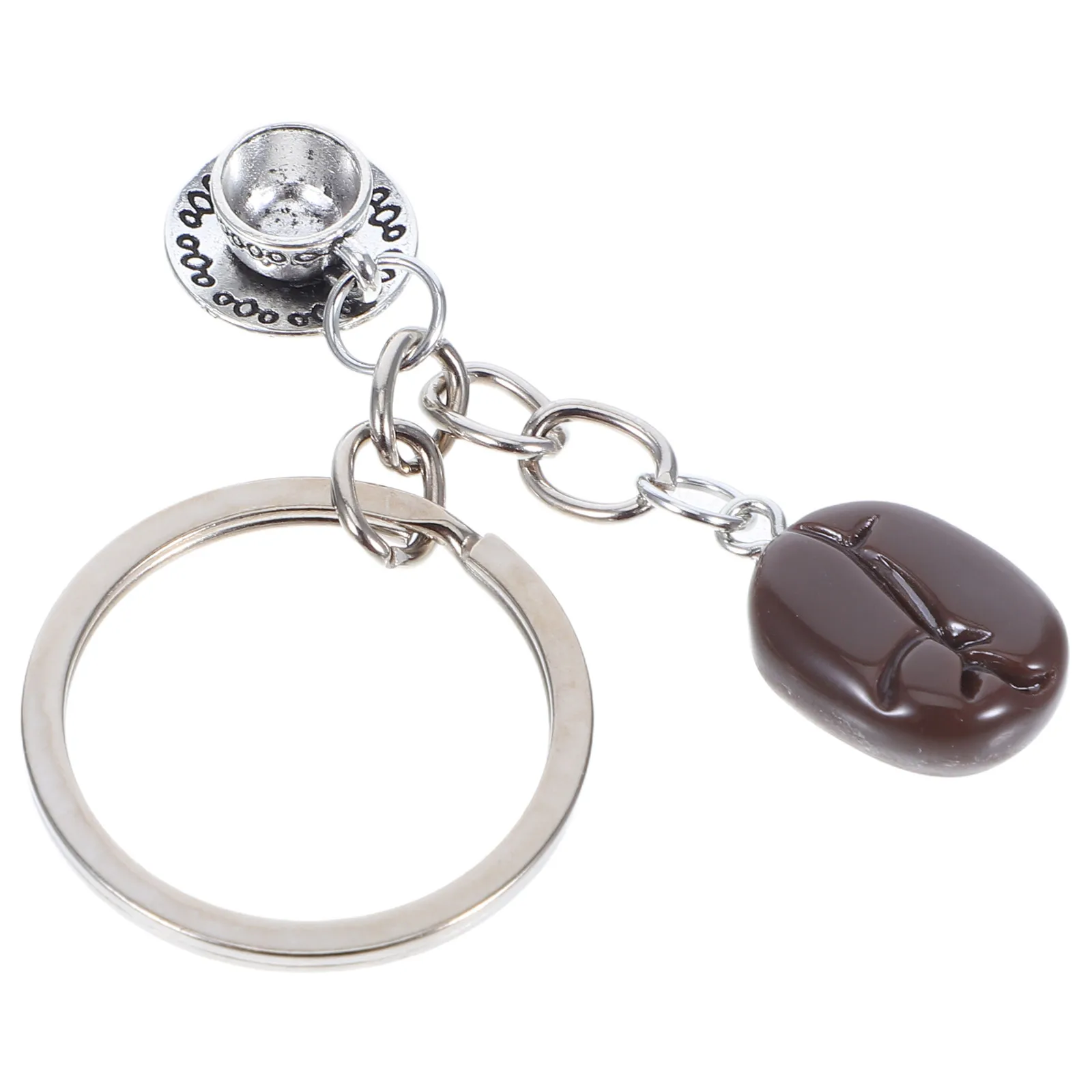 

Coffee Cup Keychain Zinc Alloy Resin Creative Design Cute Mini Pendant Charm Bag Accessory Lightweight Durable Coffee Lover Gift