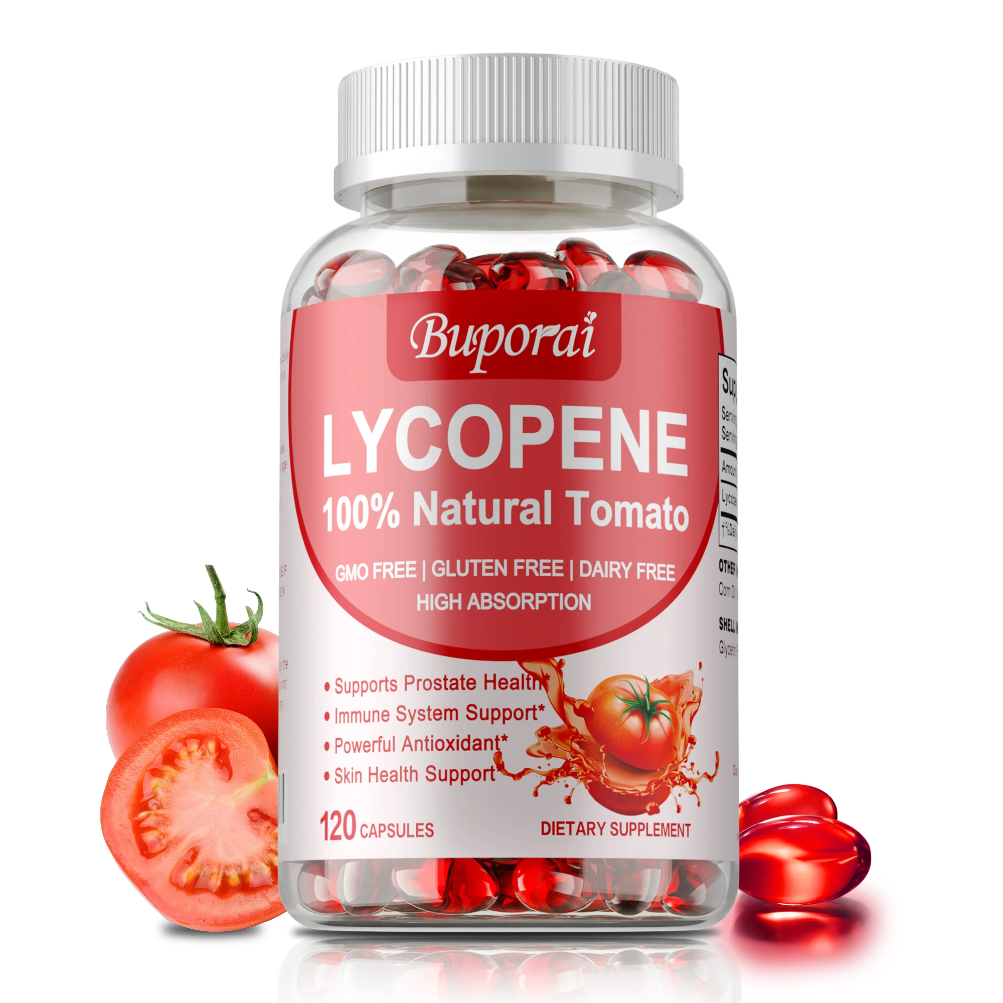 

Lycopene Capsules - Balances Cholesterol Levels, Supports Prostate & Urinary Tract Health, Antioxidant, Enhances Immunity