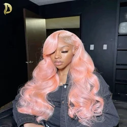 pink lace front wig human hair body wave human hair wigs 13x4 13x6 hd lace frontal wig human hair colored human hair wigs