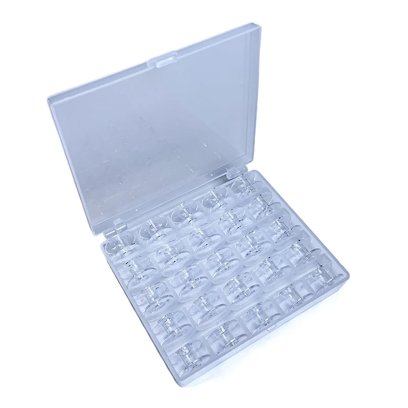 25/36 PCS Universal Sewing Machine Bobbin Organizer Transparent Plastic Empty Spool DIY Sewing Accessory Tools