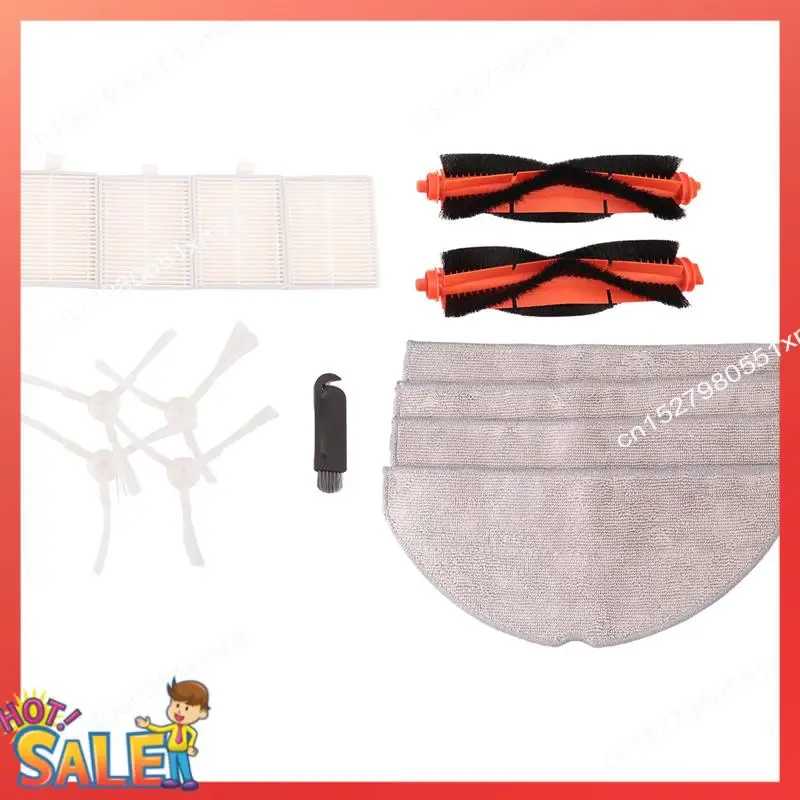 ABCL สําหรับ Xiaomi E10 B112 E12 เครื่องดูดฝุ่นหุ่นยนต์หลักแปรงด้านข้าง HEPA FILTER Mop ผ้า Rags อุปกรณ์เสริมอะไหล่