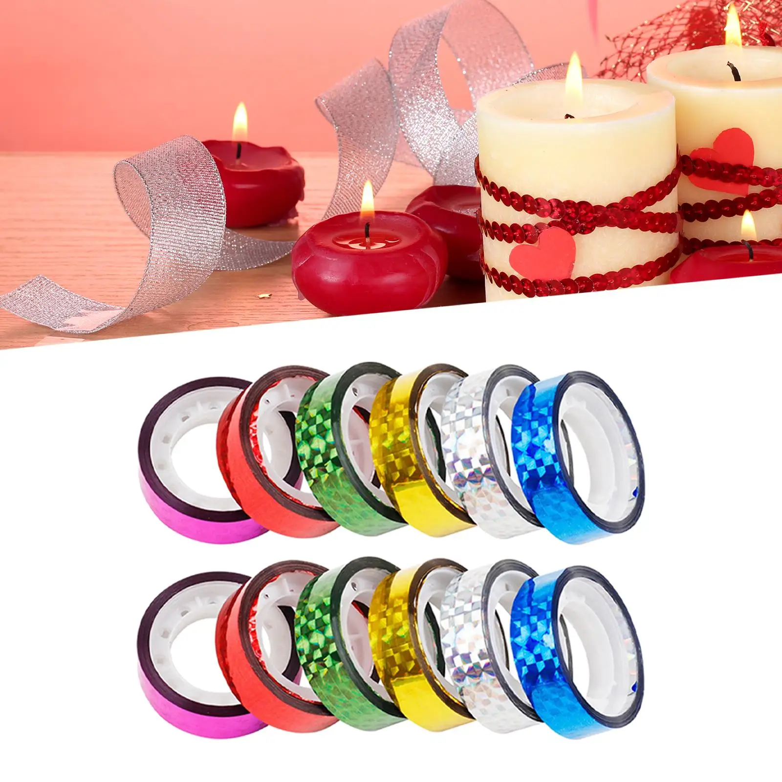 2-4pack 10 Pieces Valentine's Day Tapes Masking Tape for Planner Card Making