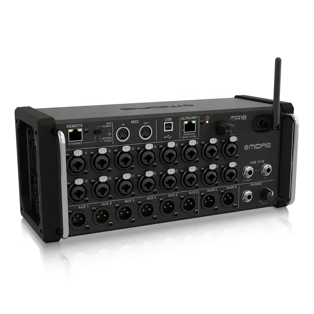 

Midas MR18 Digital Mixer Audio Sound System 18-Channel Digital Console Indoor Studio Music Equipment