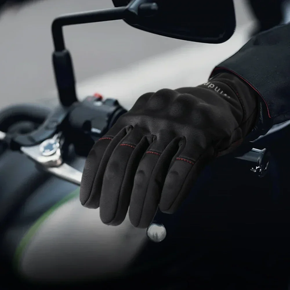 Winter Autumn Motorcycle Heating Gloves Touch Screen Windproof Skiing Riding Cycling Bicycle Moto Motorbike Protective Gear Men