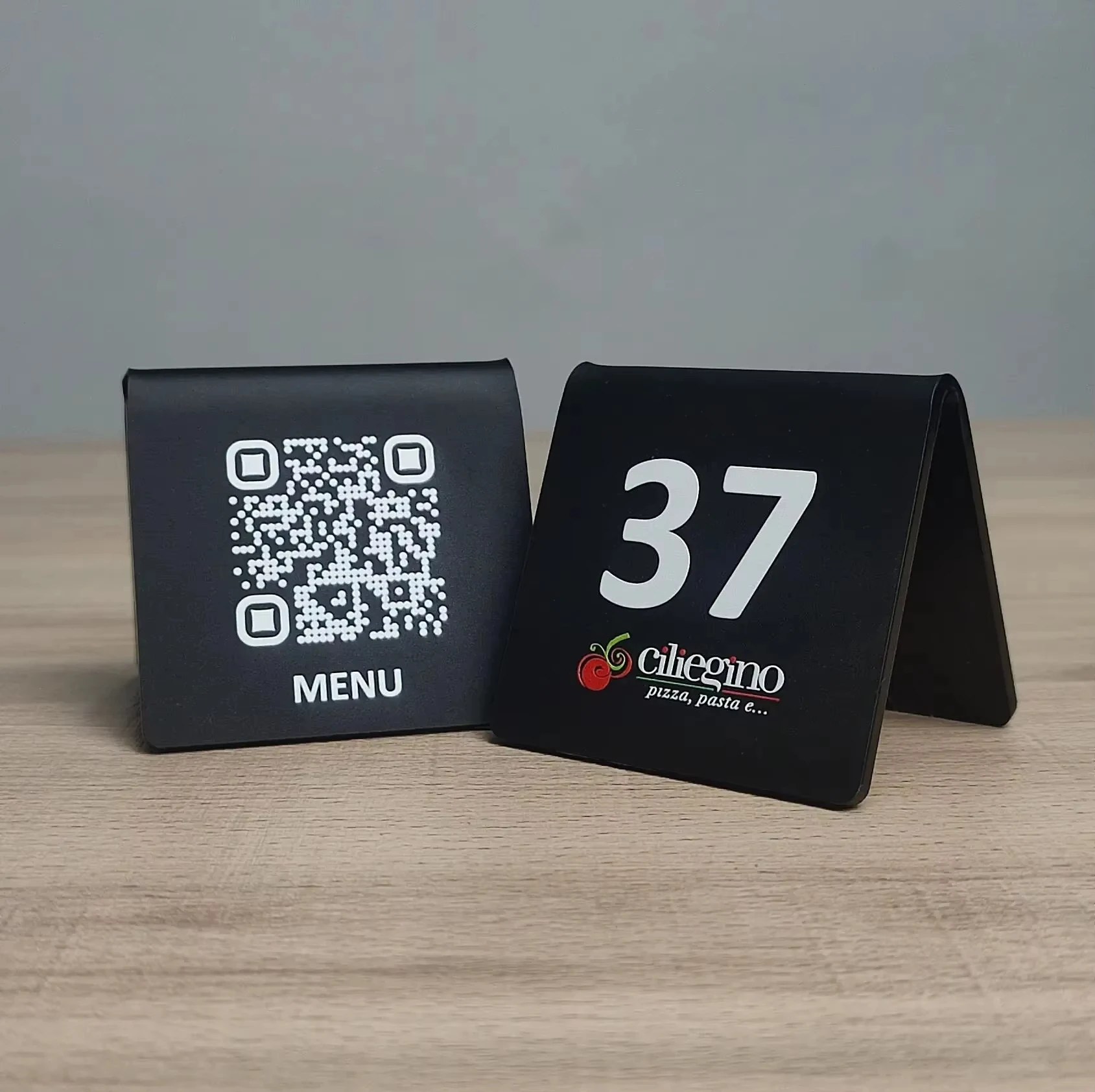 

Acrylic QR Menu Stands Touchless Menu Stand Connect WiFi QR Free Standing Price Display Tabletop Menu Sign Restaurant Cafe Sign