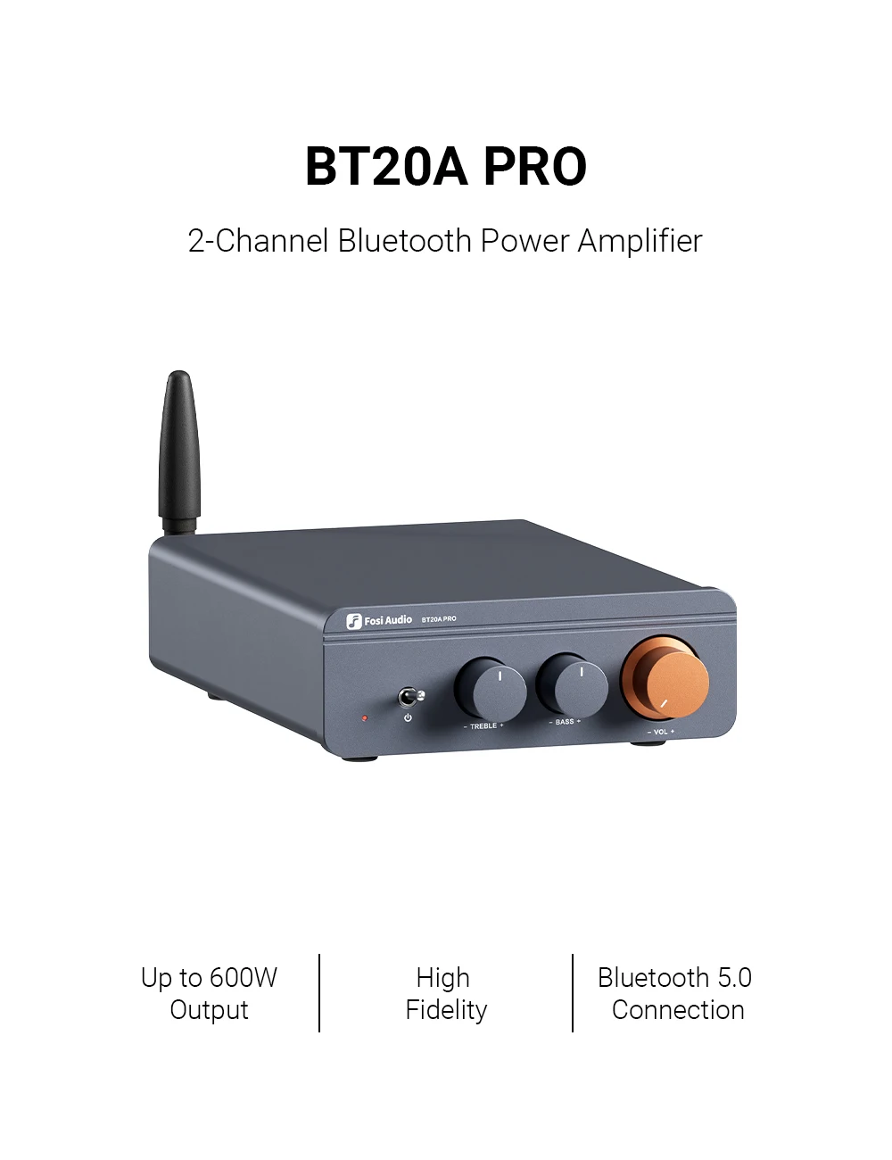 Amplificateur Bluetooth 300W x2 Fosi Audio BT20A Pro