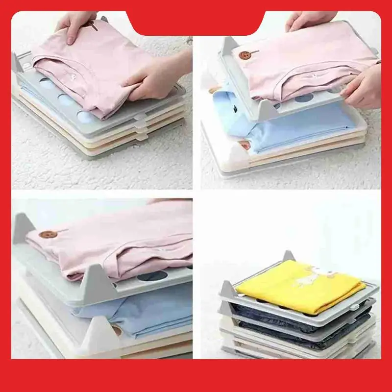 لوحة استقبال القميص قابلة للتكديس، لوحة ملابس قابلة للطي، تخزين ملابس محمولة متعددة الوظائف #3