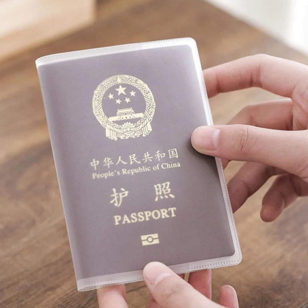 Waterproof Clear PVC Passport Holder Cover Wallet Transparent ID Credit Card Case Plastic Protector Sleeve Travel Document Bag