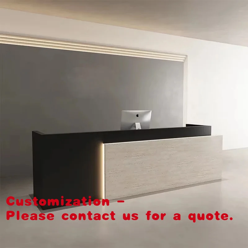

Customize.Modern Style Beauty Salon Reception Desk Wooden Front Desk Cashier Clothing Barber Shop Medical Beauty Bar Yoga St
