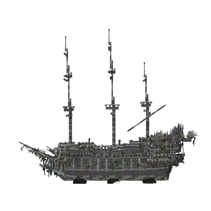 Famous Boat Model Moc Building Blocks The Flying Dutchman Pirates Ship Model DIY Assembly Construction Toy Holiday Birthday Gift