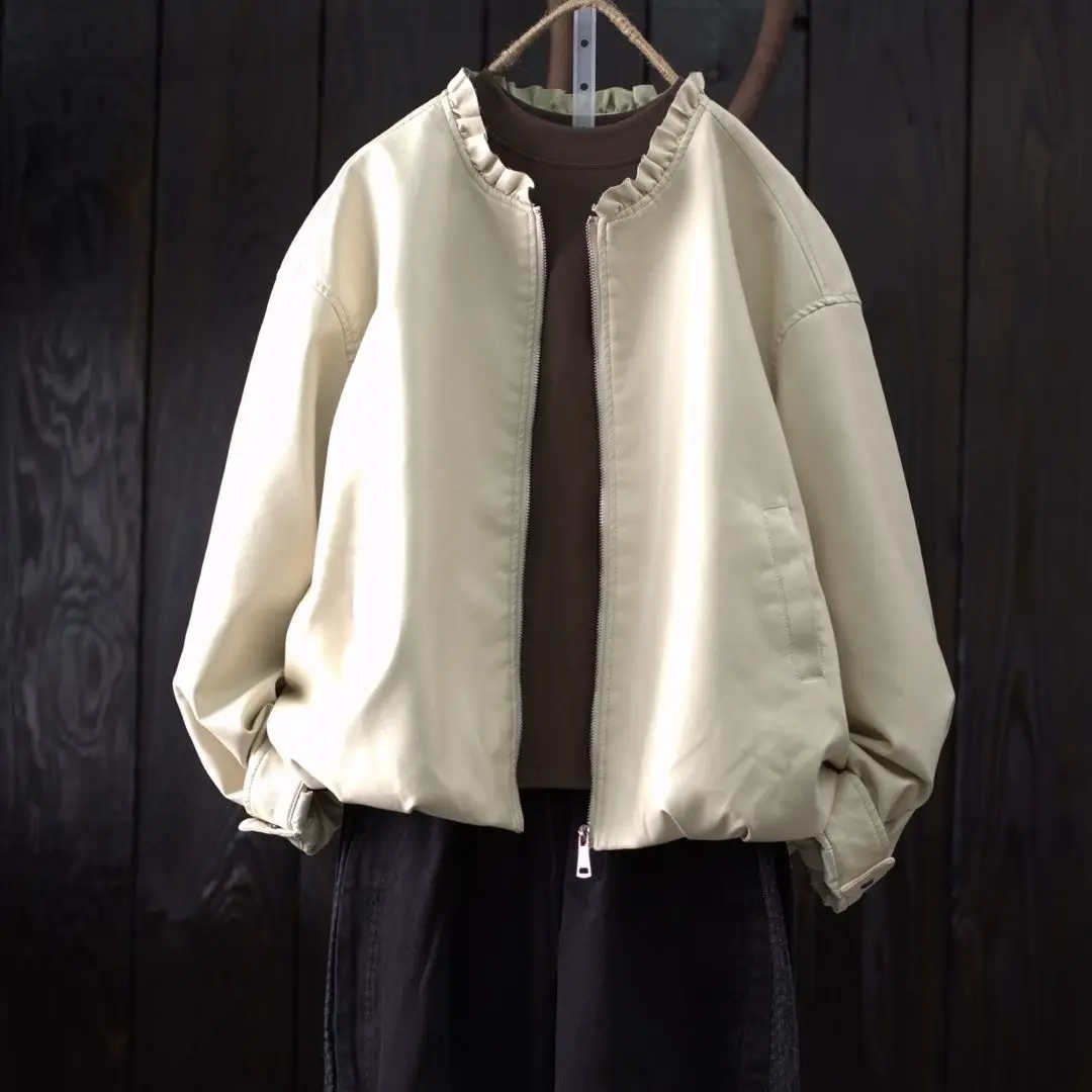 

Новая женская куртка оверсайз из искусственной кожи для города, коллекция Весна/Лето 2026