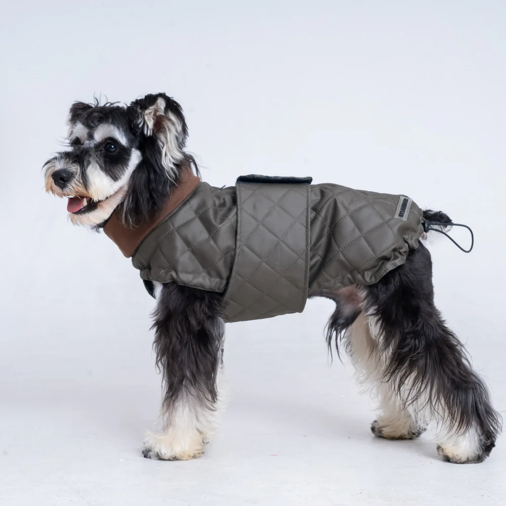 

New Dog Clothes Autumn and Winter Dog Cotton Cloak Quilted Turtleneck Pet Clothing Dog Jacket