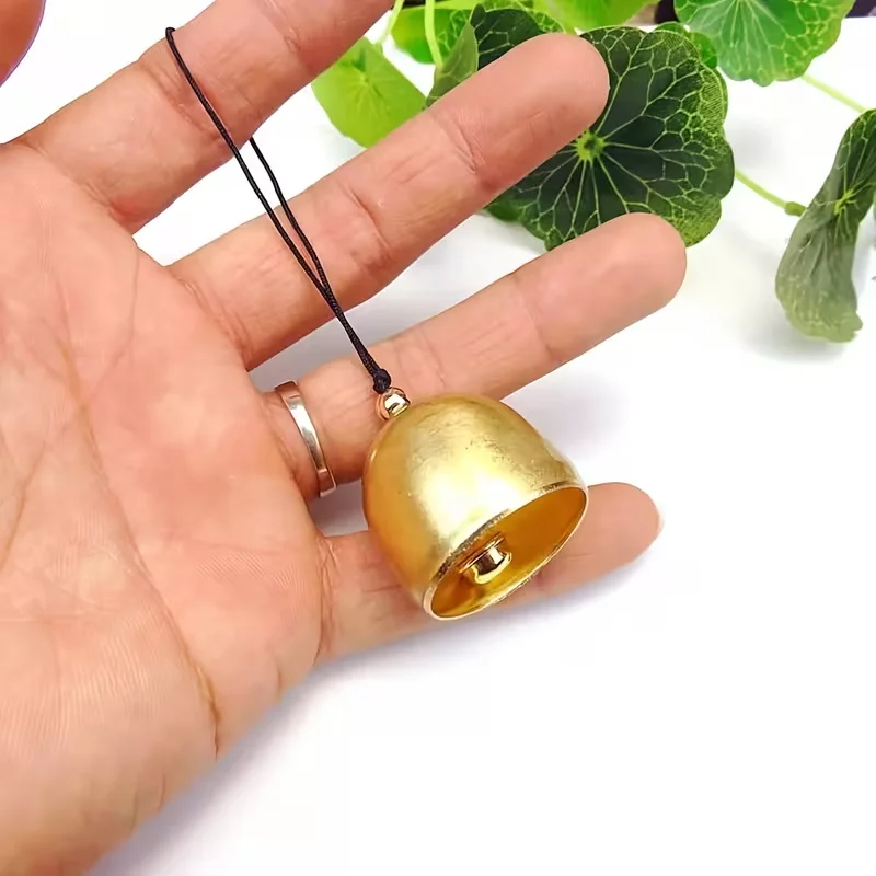Golden Copper Wind Chime Bells Durable Metal Door Bells Good Luck Feng Shui Decoration Crisp Sound Home Garden Decor