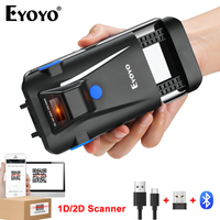 Eyoyo EY-024 Back Clip-On Portable 1D/2D Bluetooth Barcode Scanner,Support Scanning Rich Symbologies,Rechargeable 500mAh Battery