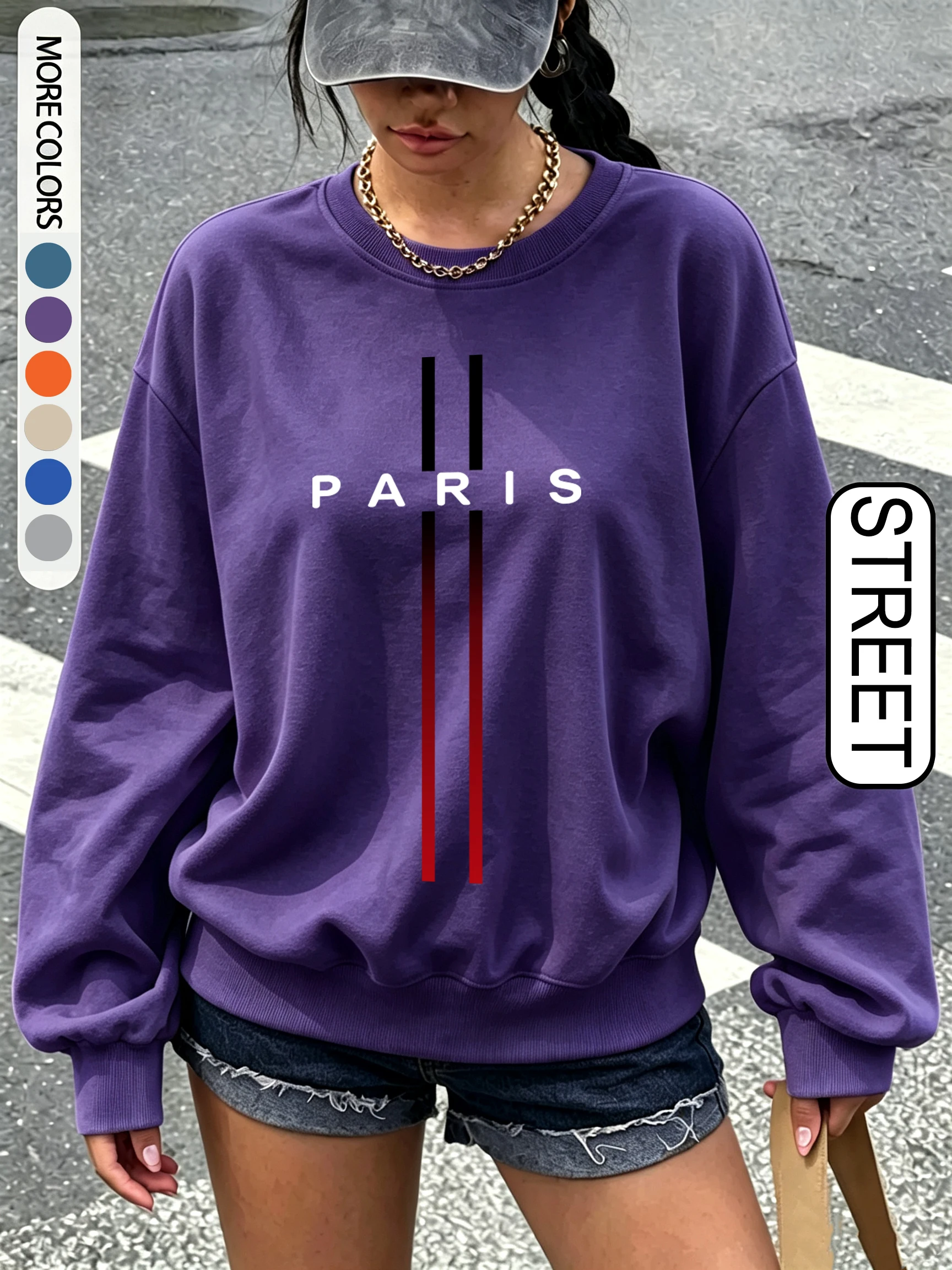 Moletom Feminino Personalizado - Oversized Crewneck Fleece avaliação e preço