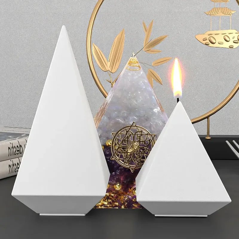 Ring Holder Cone Resin Molds Pyramid Silicone Mold for Resin Casting DIY Jewelry Ring Display Stand Candle Making Crafts