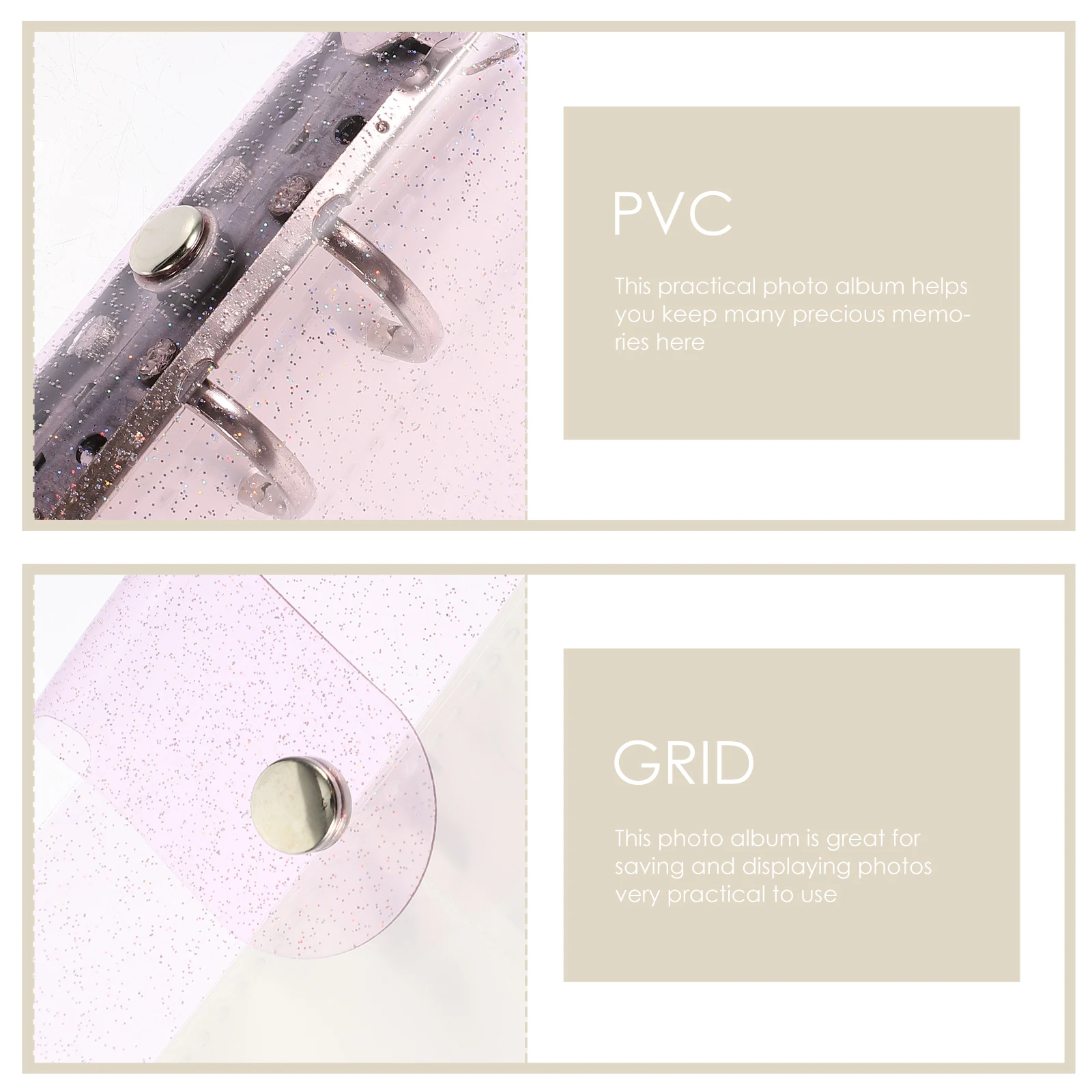 

1 Set Transparent Photo Album Large Capacity Loose Leaf Pvc Photocard Holder For Kpop Pictures Portable Household Memory Storage