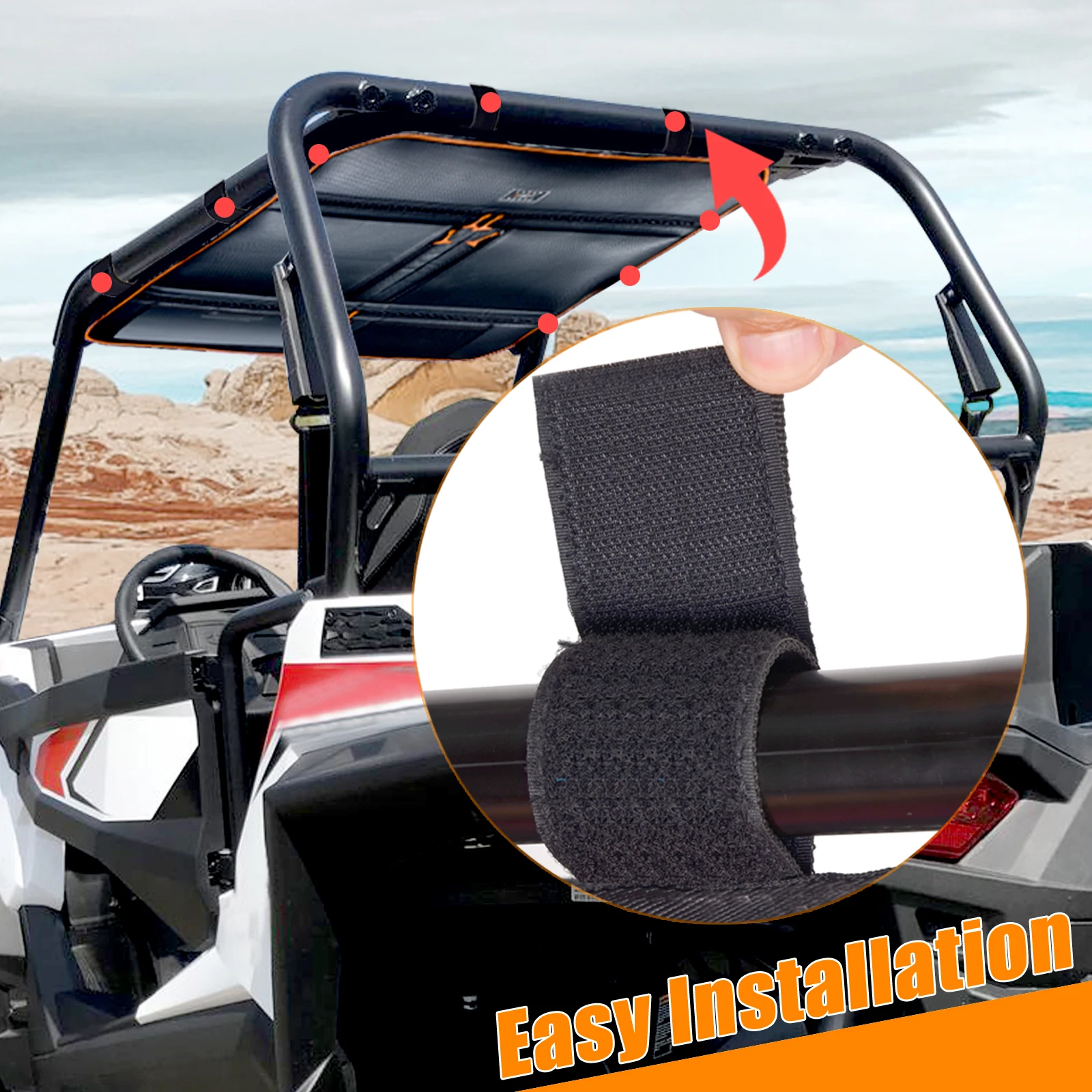 UTV Accessories Waterproof 1680D Overhead Storage Bag Car Organizers Map Bag Fit For Polaris RZR 1000 XP 2 Seat or 4 Seat Models