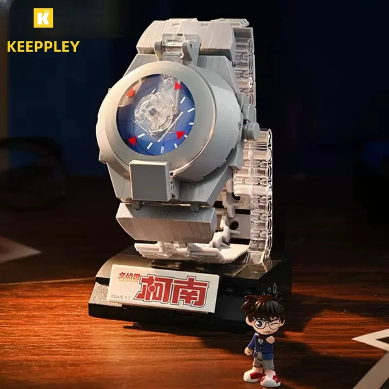 Keeppley Building Blocks Detective Conan Anime Watch Anesthesia Gun Block Splicing Toys Model Children Birthday Christmas Gift