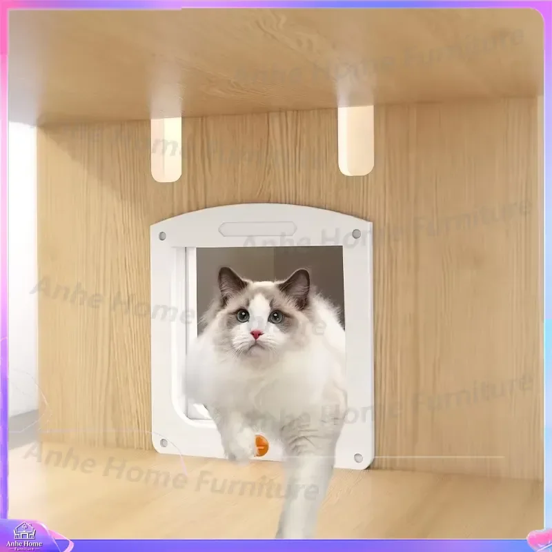 Wholesale Modern Luxury Enclosed Cat Villa Eco Friendly Multifunctional Pet Cabinet Castle Rugged Climbing Rack Indoor Cat