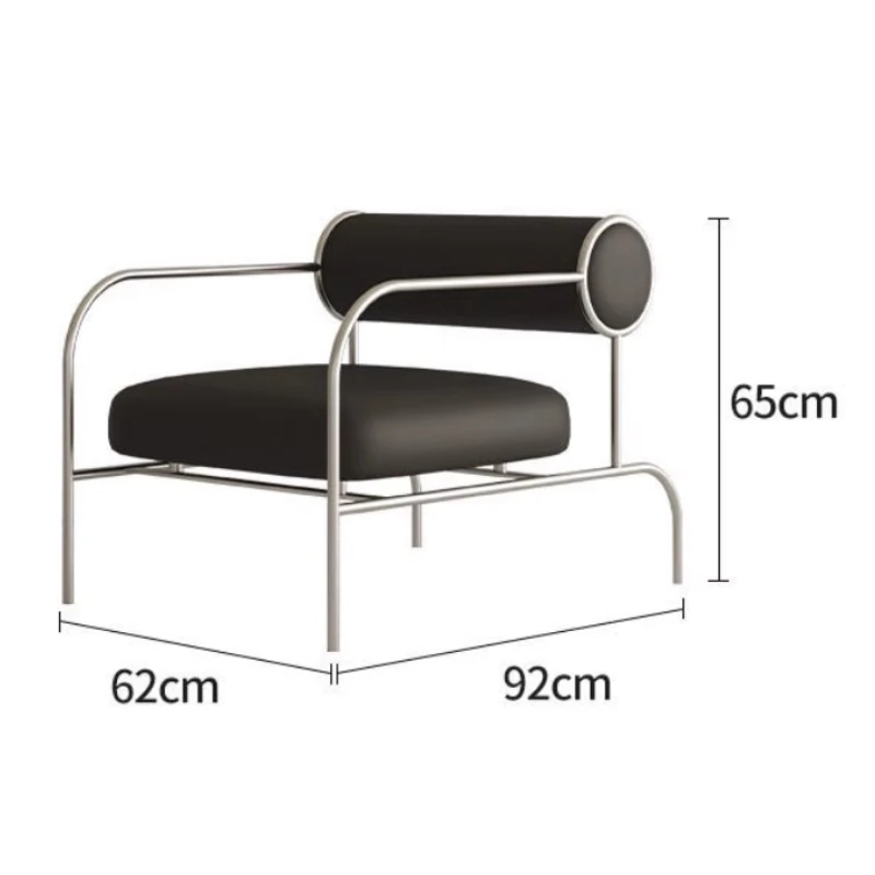 Nordic Lounge Gaming Living Room Chairs Arm Sofa PU Leather Modern Lazy Chair Designer Unique Fauteuil Salon Single Sofa Chair