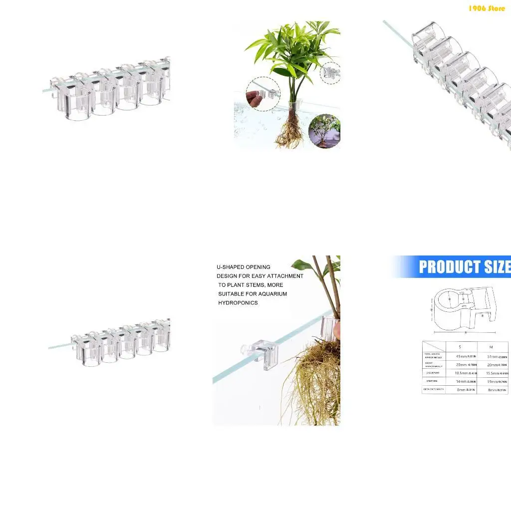 U1JB 6pcs/pack Water Plant Support Skeletons for Aquariums Ventilated Base Structure