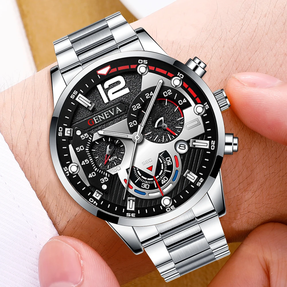 5pc Men's New Quartz Watch, Stylish Appearance, Ideal Gift for Fathers & Boyfriends (Box Not Included)