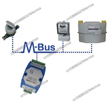 MBus / M-BUS Master to RS485 / RS232 Converter Can Be Connected to 500 Slave