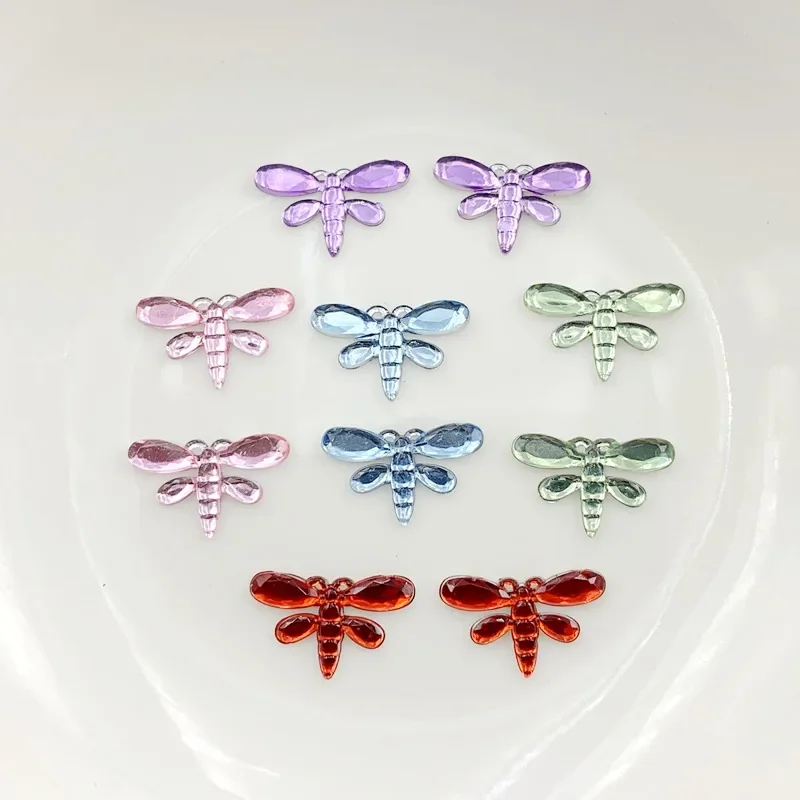 120pcs 9*14mm Resin Rhinestone mini Dragonfly Crystal Flatback Stone DIY stickers Nail Art Design Wedding Decoration Crafts