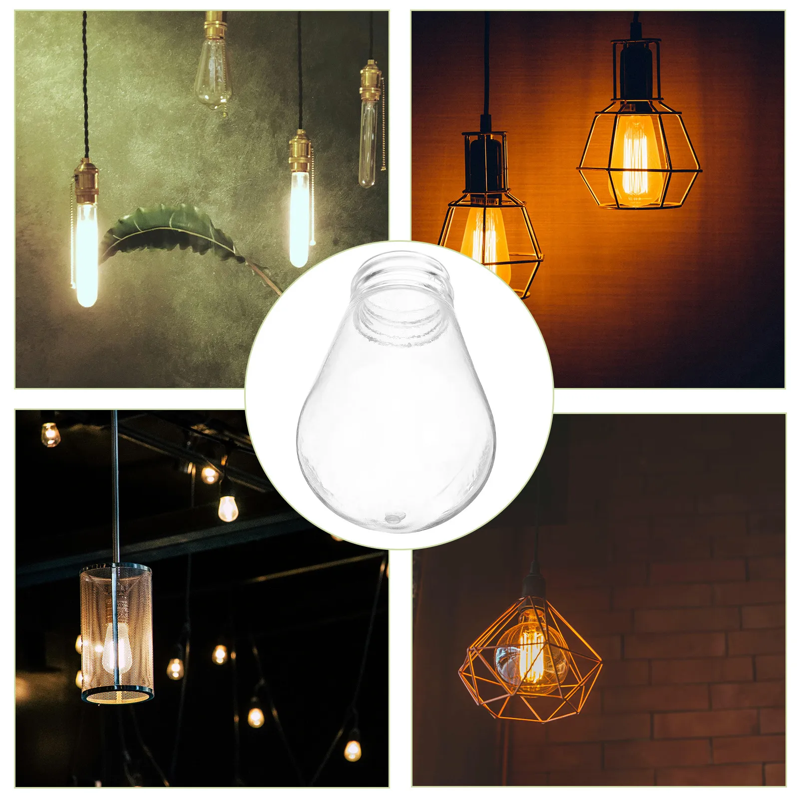 50Pcs E27 Plastic Light Covers Clear Replacement Bulb Shells for String Lights Outdoor Indoor Patio Wedding Party Decoration