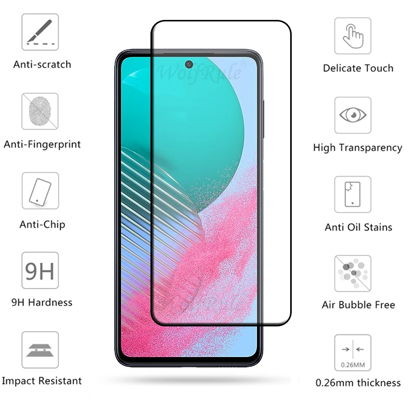6-w-1 do Samsung Galaxy M54 szkło do Samsung M54 M 54 szkło pełne klej pokrywa 9H HD ochraniacz ekranu do Samsung M54 szkło obiektywu