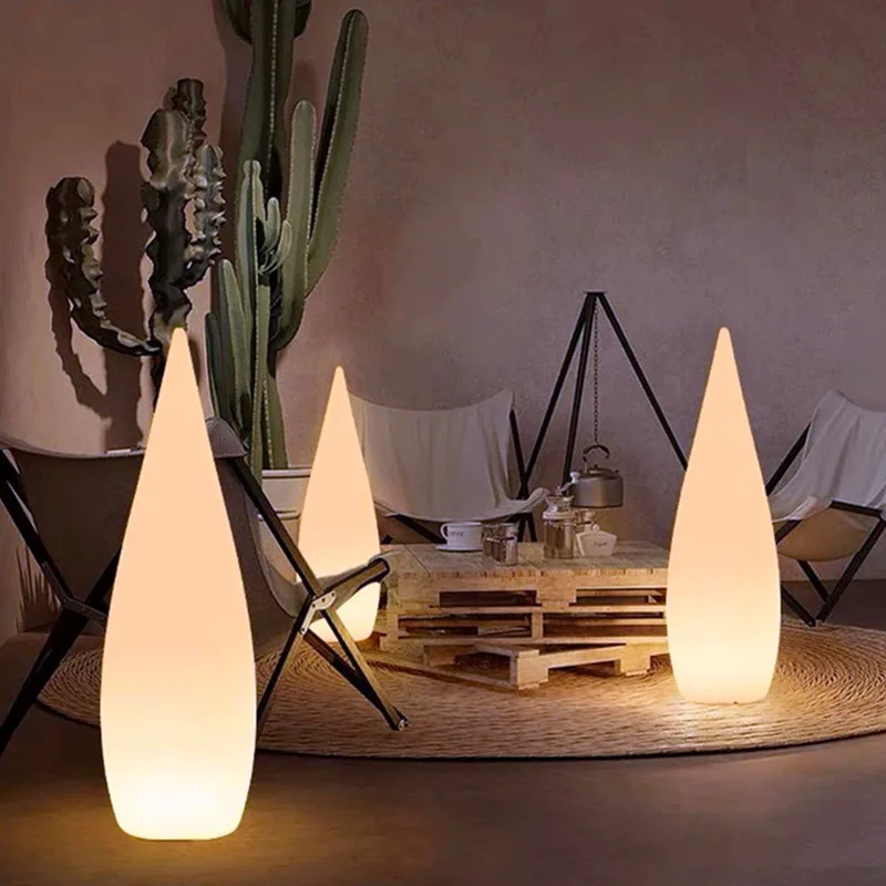 مقاوم للماء في الهواء الطلق مصباح أرضي للمناظر الطبيعية تصميم قطرة الماء الإبداعية للتسوق مول فندق فناء فيلا بارك ديكور