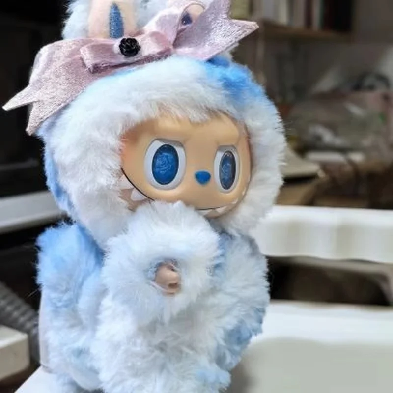 

Genuine Labbubu Baby Vinyl Doll Heart Doll Party Pendant Super Cute Blue Rose Holiday Gift Haute Couture Some 25 Days Delivery