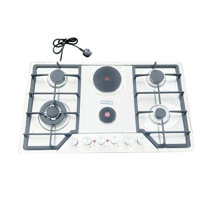 موقد غاز 6 موقد غاز ستانلس ستيل 4 موقد غاز الموقد 2 موقد كهربائي موقد مزدوج الاستخدام المدمج في الفرن