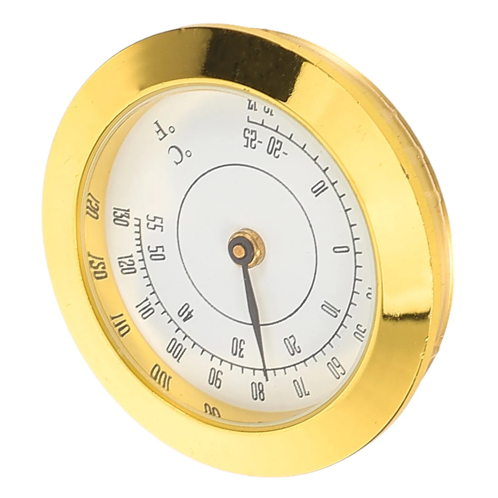 Mini Analog Pointer Thermometer for Cigar Box Guitar Case Cabinet Inlay Metal Temperature Gauge Accurate