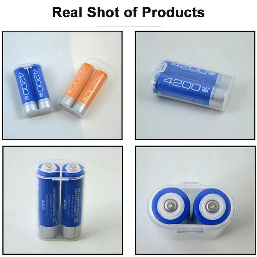 غطاء علبة بطارية آمن من البلاستيك الشفاف صندوق حمل محمول لتخزين بطاريات 2 × 18650 صندوق أكريليك شفاف