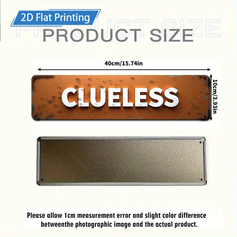 [2D FLAT] قطعة واحدة من اللافتة المعدنية، لافتة معدنية ريفية مقاس 4 × 16 بوصة "بدون إغلاق" لديكور باب الحديقة