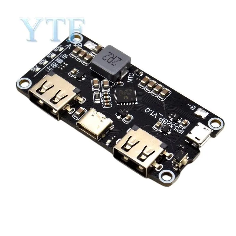 IP5328P Charging Treasure Bidirectional Fast Charging Module Mobile Power Supply Motherboard 3.7V to 5v9v12v Boost