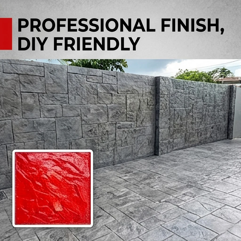 Embossing mold for cement floor, 40 * 40cm, random stone floor, concrete printing, imitating stone patterns