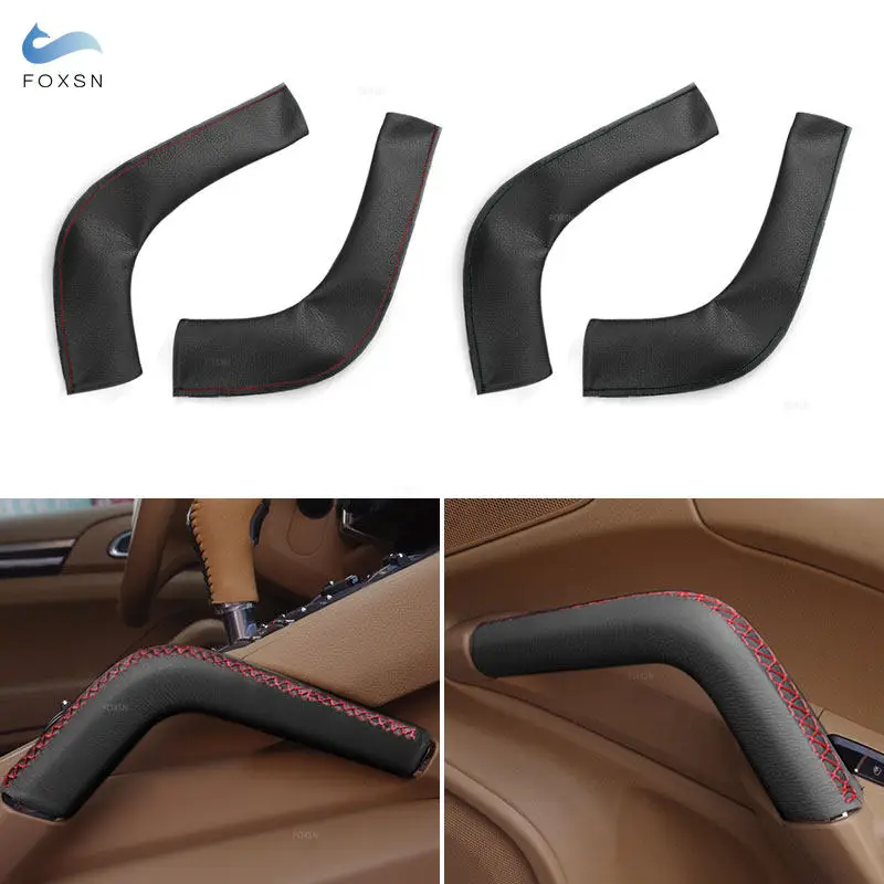 For Porsche Cayenne 2011 2012 2013 2014 2015 2016 Car Accessories Door / Center Armrest Handle Microfiber Leather Cover Trim