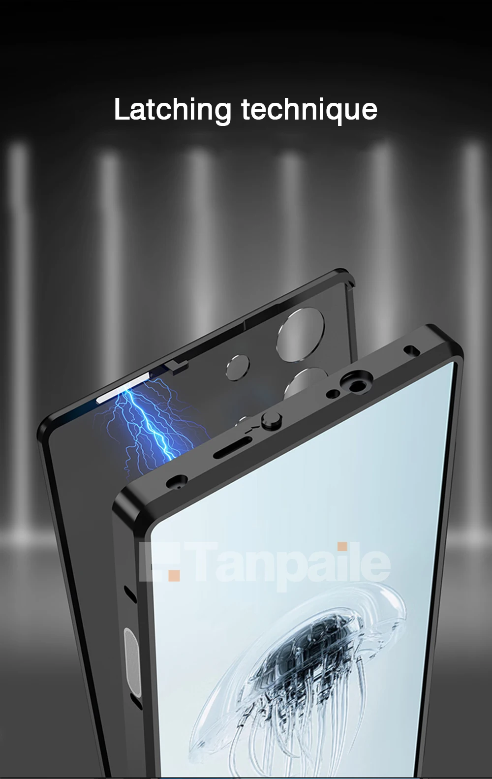 Luxury Ultra-Thin Aluminum Alloy Metal Bumper Case for Nubia Red Magic 10 Pro+ 9S 8S Pro Plus Case Tempered Glass Lock Cover