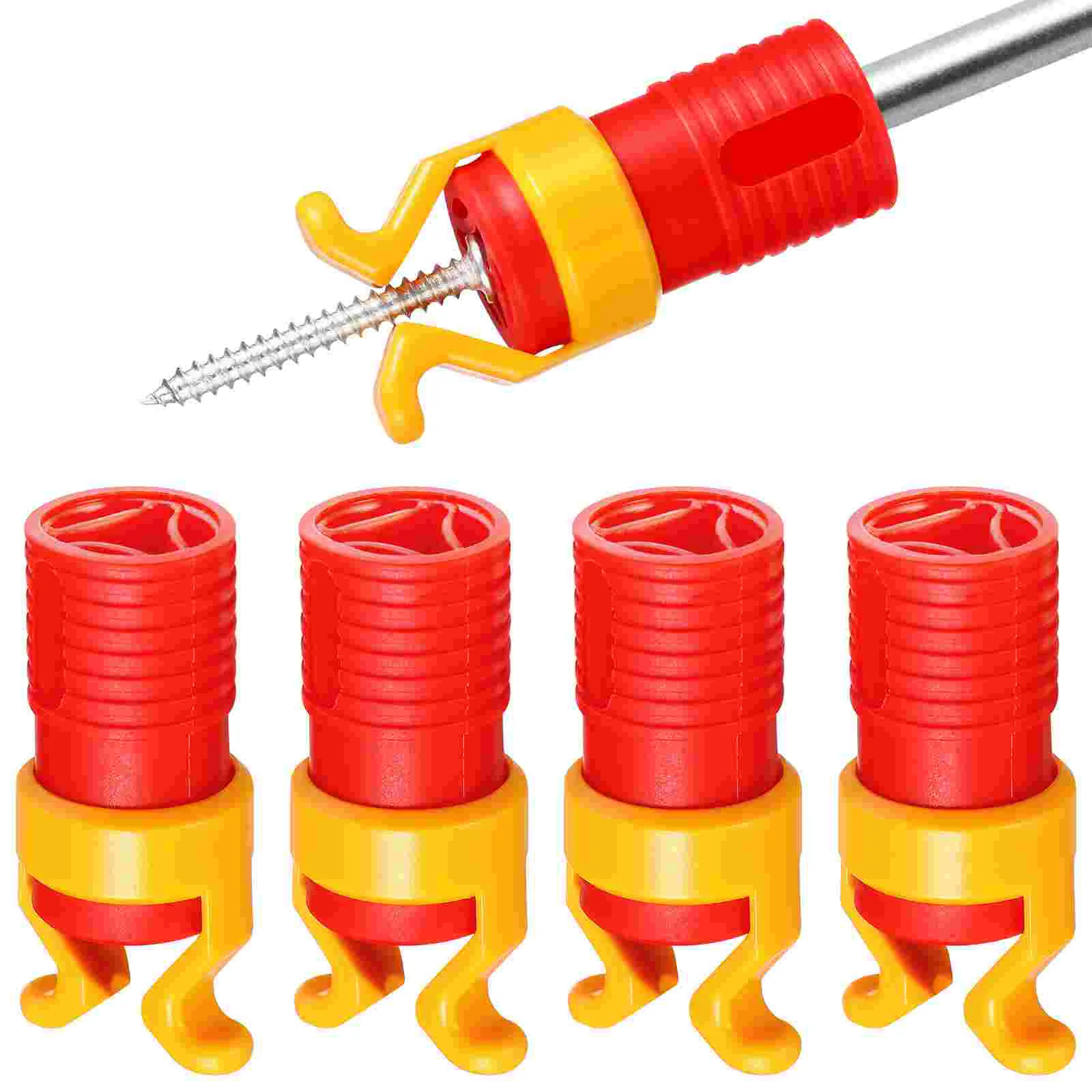 4 Pcs Screw Clip Wrist Band Screwdriver Holder Gripper Woodworking Tool Wall-mounted Fixied Sleeves Abs Plastic