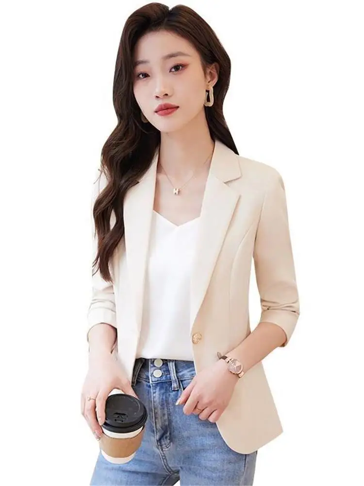 Abito da donna bianco slim fit ort Jaet Primavera Autunno New Sle Casual Faionable Office Work Long Sve Button up Top